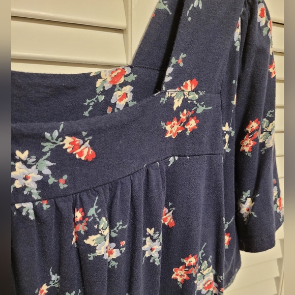 Lucky Brand Women's L Floral Squareneck Top - Picture 4 of 8